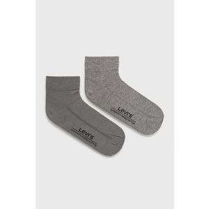 Ponožky Levi's (2-pak) pánske, šedá farba vyobraziť
