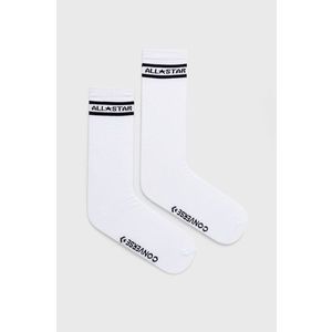 Ponožky Converse pánske, biela farba vyobraziť
