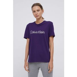 Pyžamové tričko Calvin Klein Underwear fialová farba, bavlnené vyobraziť