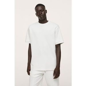 Bavlnené tričko Mango Man Litoral biela farba, jednofarebné vyobraziť