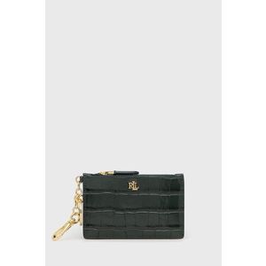 Kožená peňaženka Lauren Ralph Lauren dámska, zelená farba vyobraziť