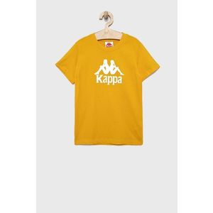 Detské tričko Kappa žltá farba, s potlačou vyobraziť