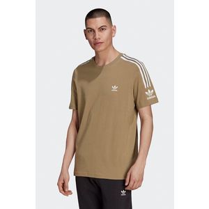 Bavlnené tričko adidas Originals hnedá farba, s potlačou vyobraziť