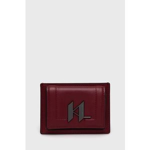 Kožená peňaženka Karl Lagerfeld dámska, červená farba vyobraziť