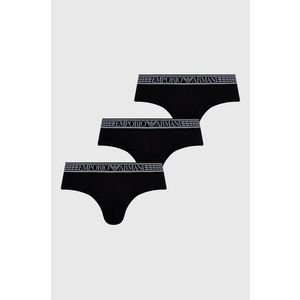 Slipy Emporio Armani Underwear pánske, čierna farba vyobraziť