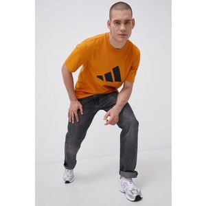 Tričko adidas Performance H39750 pánske, oranžová farba, s potlačou vyobraziť