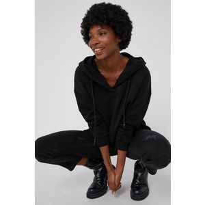 Bavlnená mikina Answear Lab dámska, čierna farba, jednofarebná vyobraziť