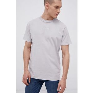 Bavlnené tričko Premium by Jack&Jones šedá farba, jednofarebné vyobraziť