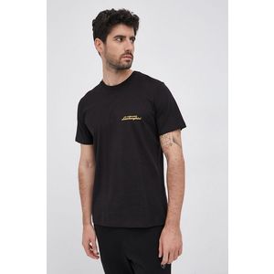 Bavlnené tričko LAMBORGHINI čierna farba, s potlačou vyobraziť