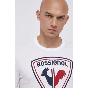 Bavlnené tričko Rossignol biela farba, s potlačou vyobraziť