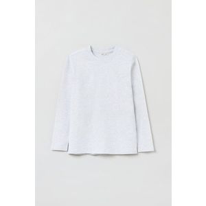 Detské tričko s dlhým rukávom OVS šedá farba, jednofarebné vyobraziť