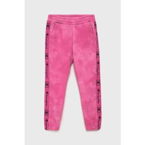 Detské nohavice Champion 404276 ružová farba, s nášivkou vyobraziť