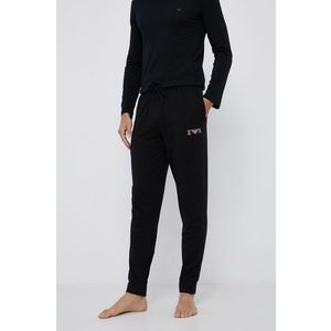 Pyžamové nohavice Emporio Armani Underwear pánske, čierna farba, jednofarebné vyobraziť