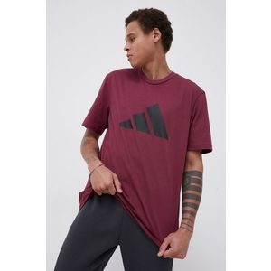 Tričko adidas Performance H39749 pánske, fialová farba, s potlačou vyobraziť