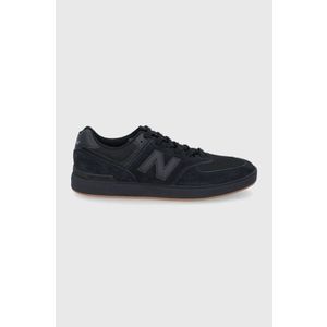 Semišové topánky New Balance Am574cbl , čierna farba vyobraziť