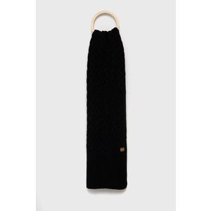 Šál Pepe Jeans dámsky, čierna farba, jednofarebný vyobraziť