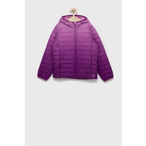 Detská nepremokavá bunda GAP fialová farba vyobraziť