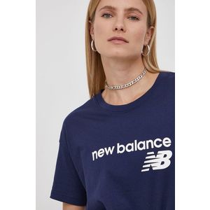 Tričko New Balance dámske, tmavomodrá farba vyobraziť