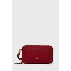 Kožená kabelka Lauren Ralph Lauren červená farba vyobraziť