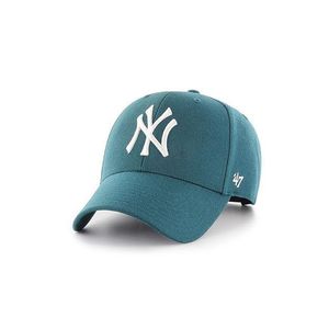 Čiapka 47brand MLB New York Yankees zelená farba, s nášivkou vyobraziť