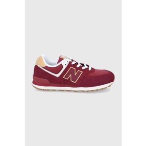 Detské topánky New Balance GC574AD1 červená farba vyobraziť