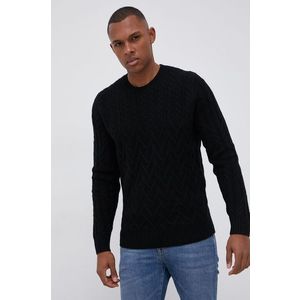 Vlnený sveter Superdry pánsky, čierna farba, teplý vyobraziť