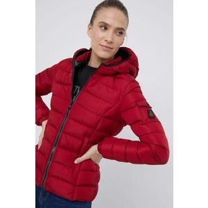 Páperová bunda RefrigiWear dámska, červená farba, prechodná vyobraziť