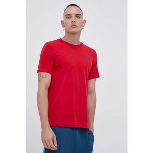 Bavlnené tričko Diadora červená farba, jednofarebné vyobraziť