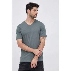 Bavlnené tričko s.Oliver šedá farba, jednofarebné vyobraziť