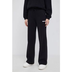 Nohavice Calvin Klein Jeans dámske, čierna farba, jednofarebné vyobraziť
