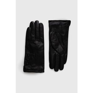 Kožené rukavice Answear Lab dámske, čierna farba vyobraziť