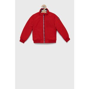 Detská bunda Tommy Hilfiger červená farba vyobraziť