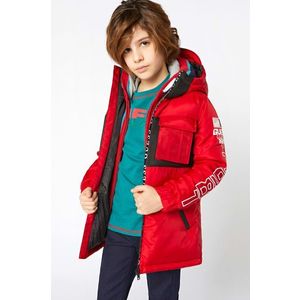 Detská bunda Guess červená farba vyobraziť