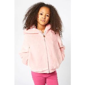 Detská bunda Guess ružová farba vyobraziť