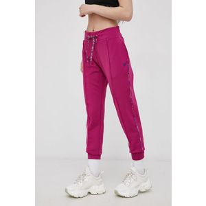 Nohavice Femi Stories dámske, fialová farba, jednofarebné vyobraziť