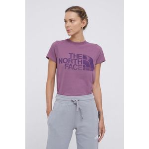 Tričko The North Face dámske, fialová farba vyobraziť