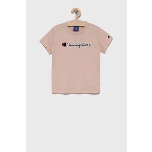 Detské bavlnené tričko Champion 404231 ružová farba vyobraziť