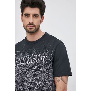 Bavlnené tričko Diesel čierna farba, s potlačou vyobraziť