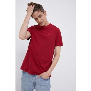 Bavlnené tričko Lee Cooper červená farba, jednofarebné vyobraziť