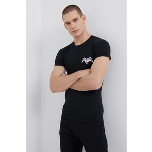 Tričko a kozmetická taštička Emporio Armani Underwear čierna farba, s potlačou vyobraziť