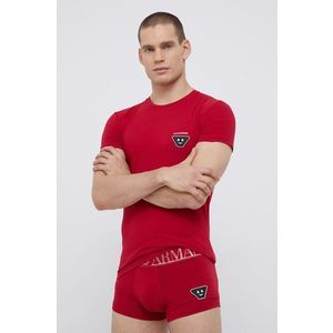 Pyžamo Emporio Armani Underwear pánske, červená farba, s nášivkou vyobraziť
