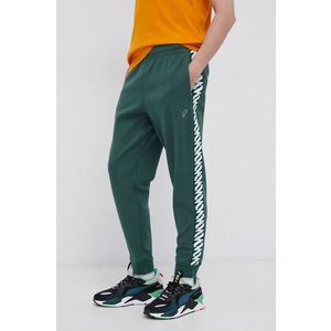 Nohavice Superdry pánske, zelená farba, s potlačou vyobraziť