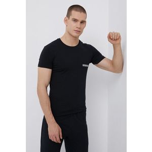 Tričko Emporio Armani Underwear pánske, čierna farba, jednofarebné vyobraziť