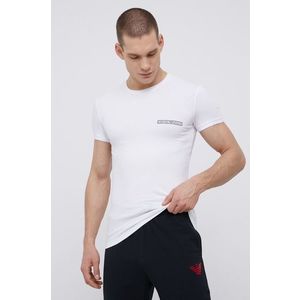 Tričko Emporio Armani Underwear pánske, biela farba, jednofarebné vyobraziť