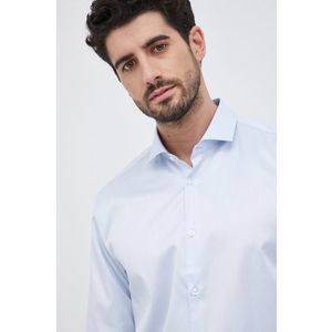 Bavlnená košeľa Hugo pánska, slim, s talianskym golierom vyobraziť
