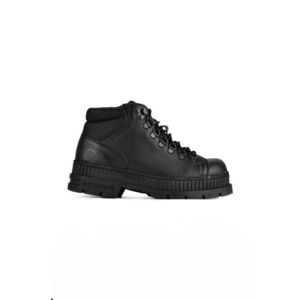 Členkové topánky Altercore dámske, čierna farba, na plochom podpätku vyobraziť