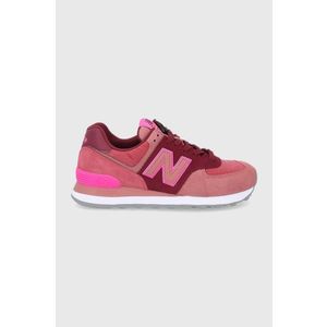 Topánky New Balance ružová farba, na plochom podpätku vyobraziť