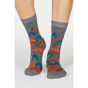 Sivé vzorované ponožky Evetta Gots Landscape vyobraziť