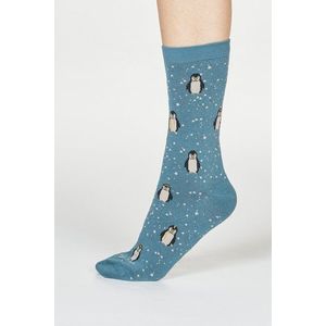 Modrozelené vzorované ponožky Dona Penguin vyobraziť
