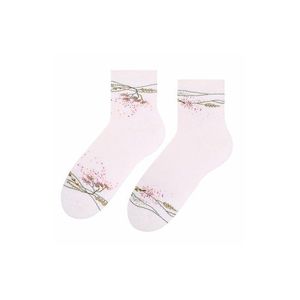 Ružovo-smotanové vzorované ponožky 099 vyobraziť